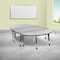 Flash Furniture Oval 60 W, 86 L, 25 H, Chrome, Laminate, Particleboard, Steel, Grey XU-GRP-A3060CON-60-GY-T-P-CAS-GG - alternate 1